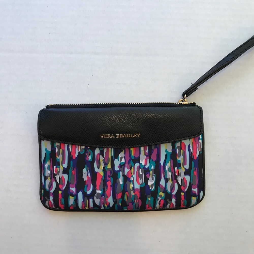 Wristlet/Wallet Impressionist Black Leather Coin